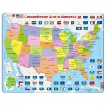   Puzzle Carte - Carte des Etats-Unis (en Russe)