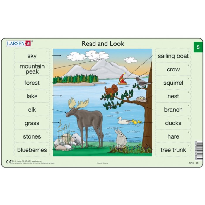  Larsen-RA03-EN-5-6 2 Puzzles Cadres - Apprendre l'Anglais : Read and Look 05-06 (en Anglais)