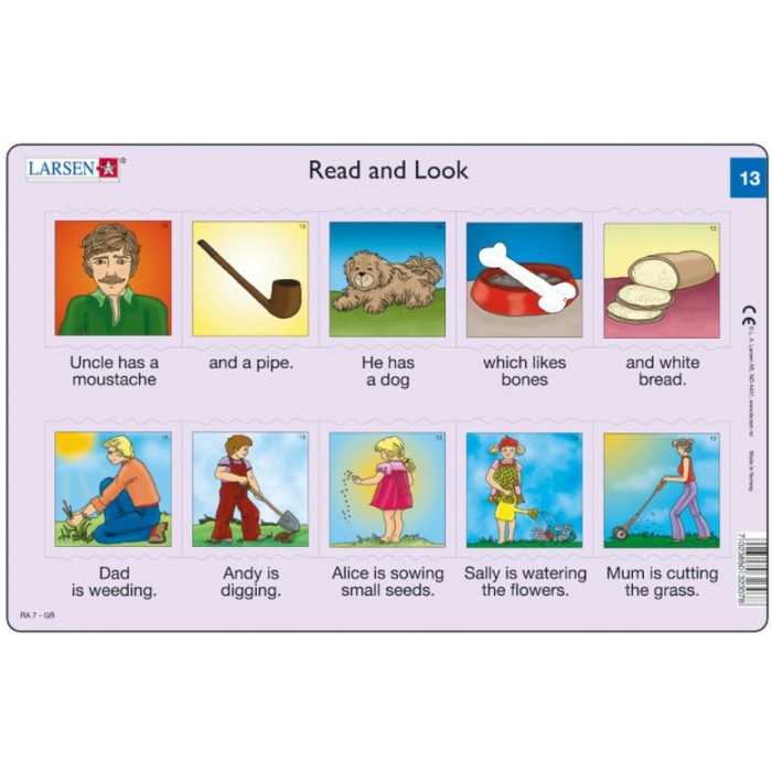  Larsen-RA07-EN-13-14 2 Puzzles Cadres - Apprendre l'Anglais : Read and Look 13-14 (en Anglais)