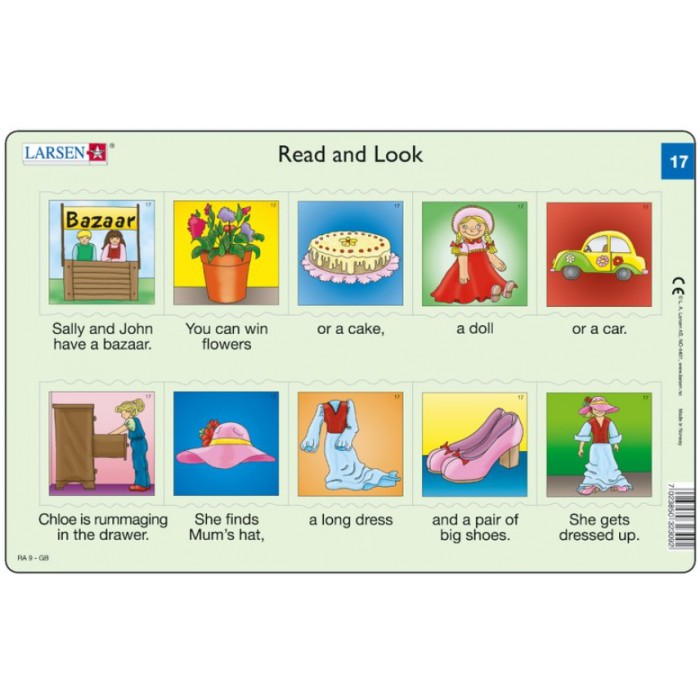 2 Puzzles Cadres - Apprendre l'Anglais : Read and Look 17-18 (en Anglais)