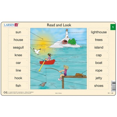 Larsen-RA1-GB 2 Puzzles Cadres - Apprendre l'Anglais : Read and Look 01-02 (en Anglais)