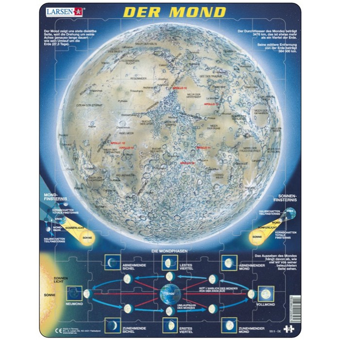  Larsen-SS5-DE Puzzle Cadre - Der Mond (en Allemand)