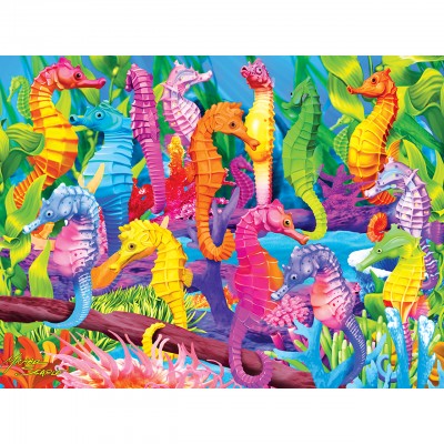 Puzzle Master-Pieces-31359 Pièces XXL - Glow in the Dark - Singing Seahorses