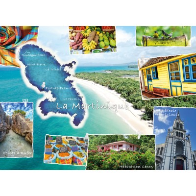 Puzzle Nathan-00981 Carte Postale de la Martinique