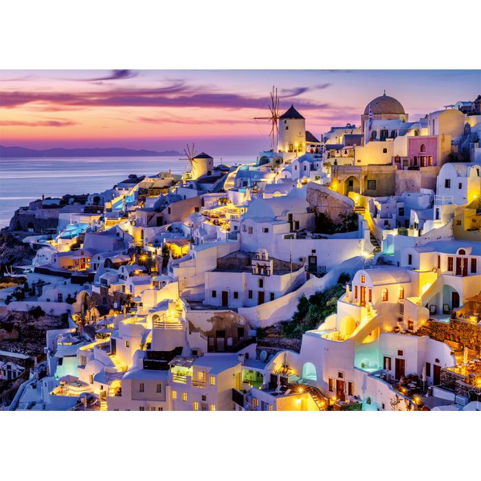 Puzzle  Nathan-01532 Coucher de Soleil sur Santorin
