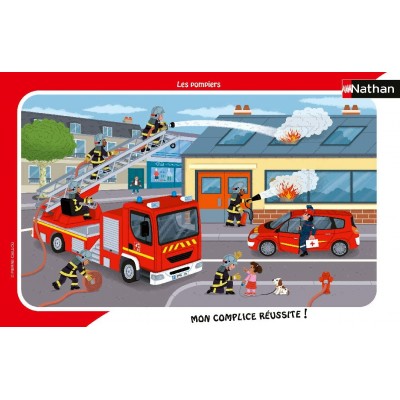 Nathan-86138 Puzzle Cadre - Les Pompiers