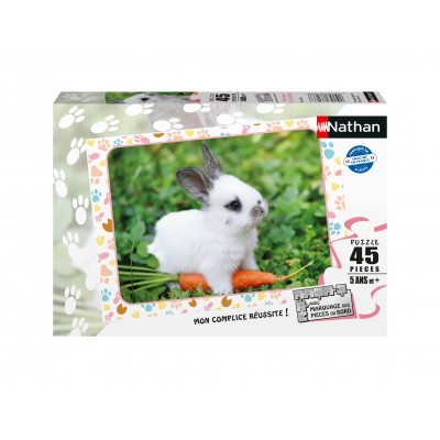 Puzzle Nathan-86166 Petit Lapin et sa Carotte