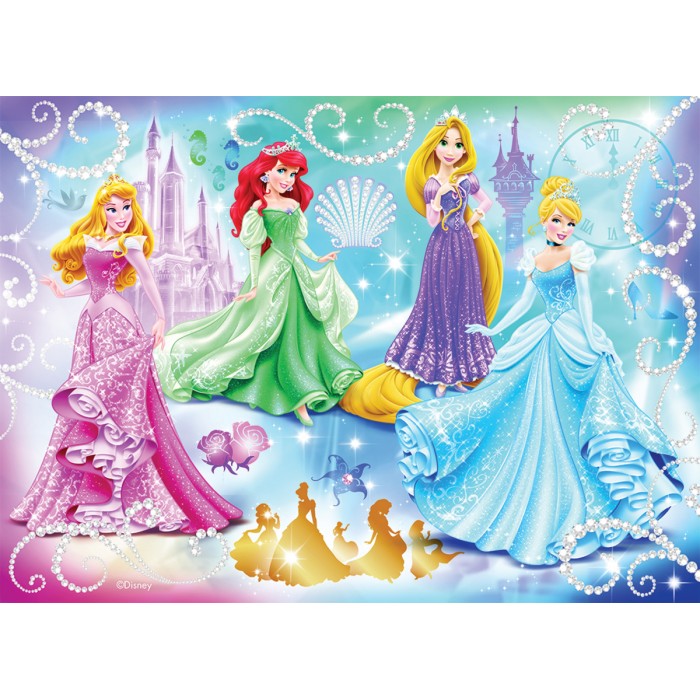 Puzzle Nathan-86720 Disney Princess : Princesses étincelantes