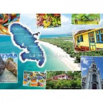 Puzzle  Nathan-87340 Carte Postale de la Martinique