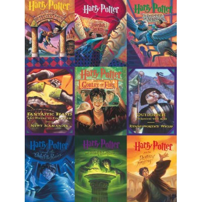 Puzzle New-York-Puzzle-HP1917 Pièces XXL - Harry Potter - Book Cover Collage