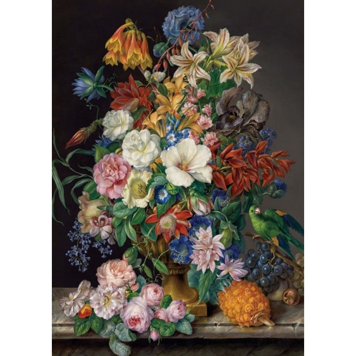 Fleurs Colorées dans un Vase