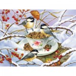 Puzzle  Cobble-Hill-48014 Pièces XXL - Chickadee Tea