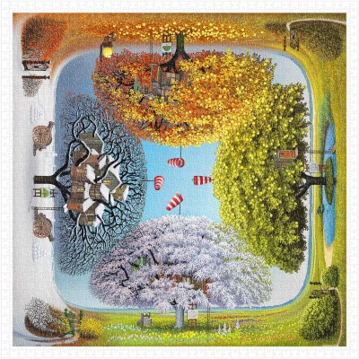 Pintoo-H1925 Puzzle en Plastique - Jacek Yerka - Apple Tree