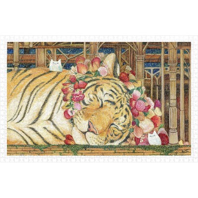 Pintoo-H2146 Puzzle en Plastique - Cotton Lion - Goodnight Tiger