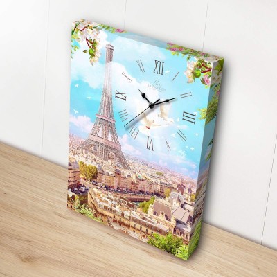 Puzzle Pintoo-HK1003 Toile avec Horloge - Printemps à Paris