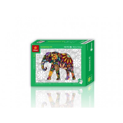Pintoo-P1106 Puzzle en Plastique - The Cheerful Elephant