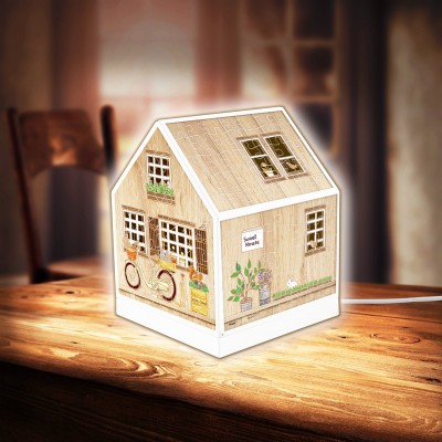 Pintoo-R1005 Puzzle 3D - House Lantern - Little Wooden Cabin