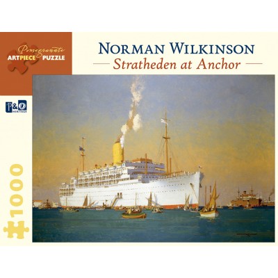 Puzzle Pomegranate-AA842 Norman Wilkinson - Stratheden at Anchor
