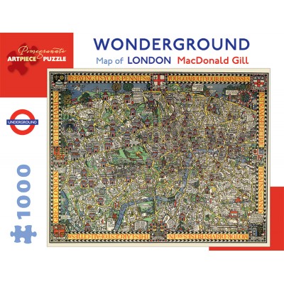 Puzzle Pomegranate-AA920 MacDonald Gill - Wonderground Map of London