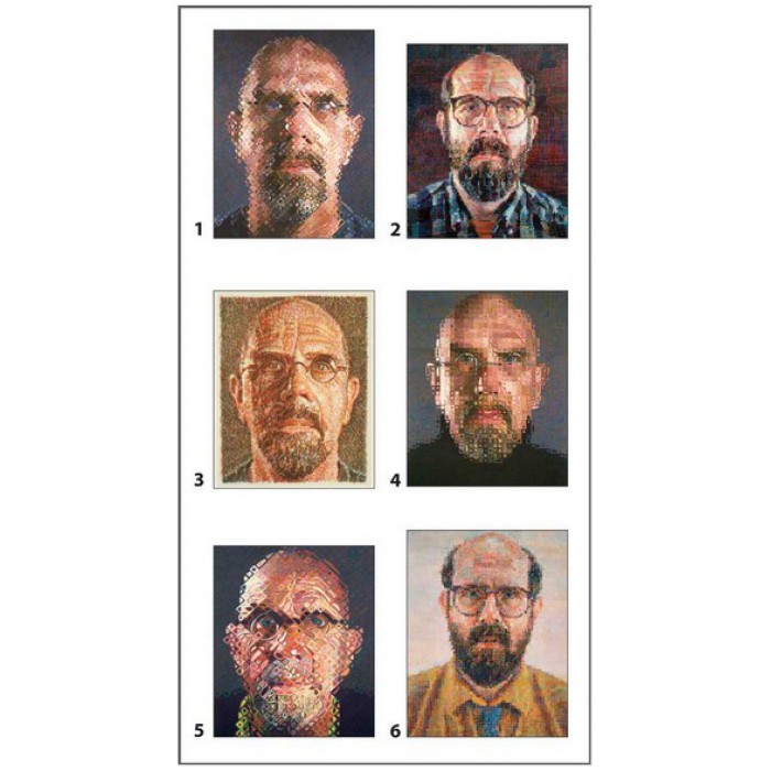 Chuck Close - 12 cubes pour six autoportraits