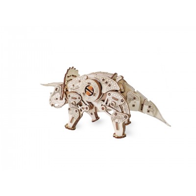 Eco-Wood-Art-57 Puzzle 3D en Bois - Triceratops