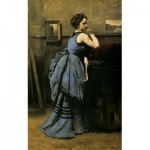 Puzzle   Jean-Baptiste Camille Corot - La Dame en Bleu