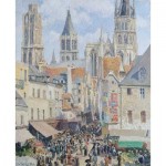   Puzzle en Bois - Pissarro : Rue de l'Epicerie à Rouen