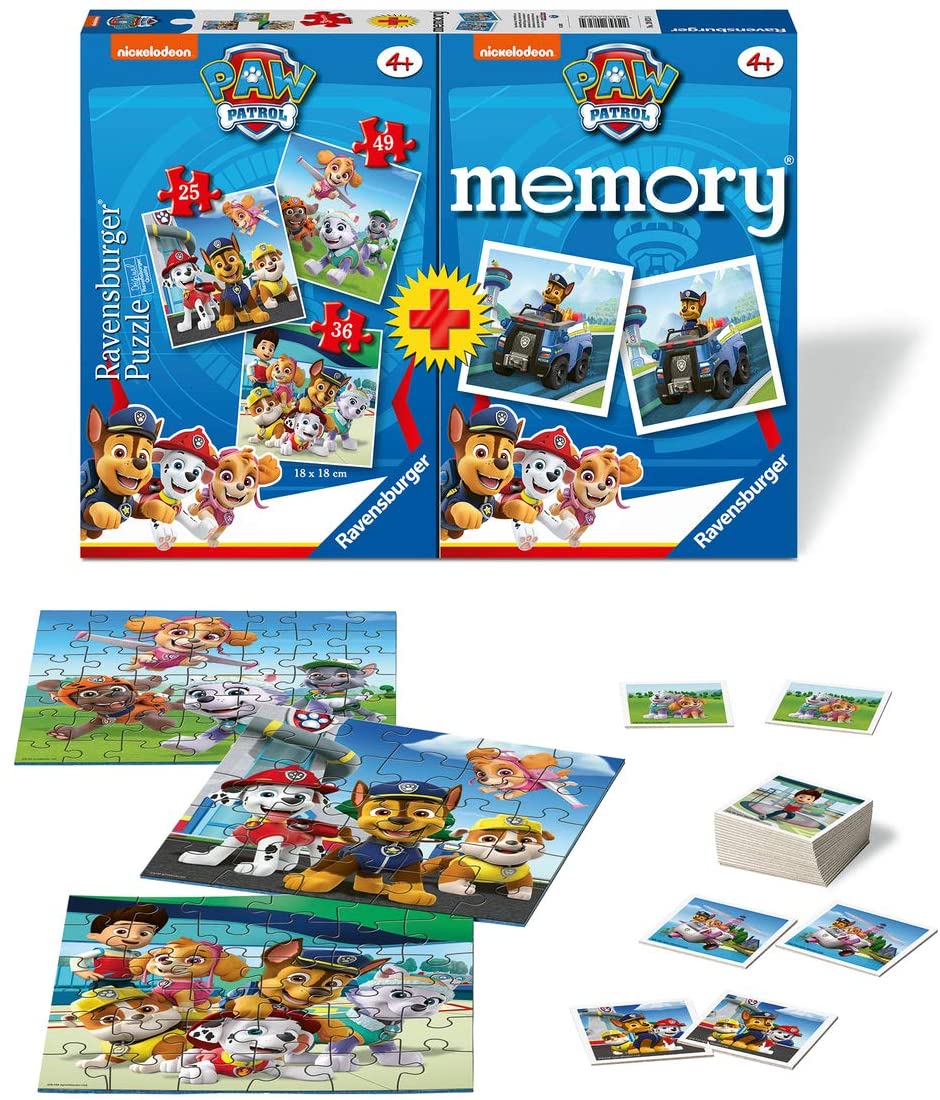 Multipack - Memory et 3 Puzzles - Pat' Patrouille Ravensburger