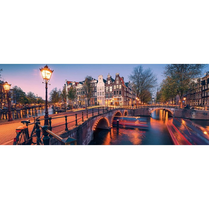 Puzzle  Ravensburger-00446 Amsterdam by Night