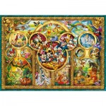 Puzzle  Ravensburger-00469 Le Monde Magique de Disney en Médaillon