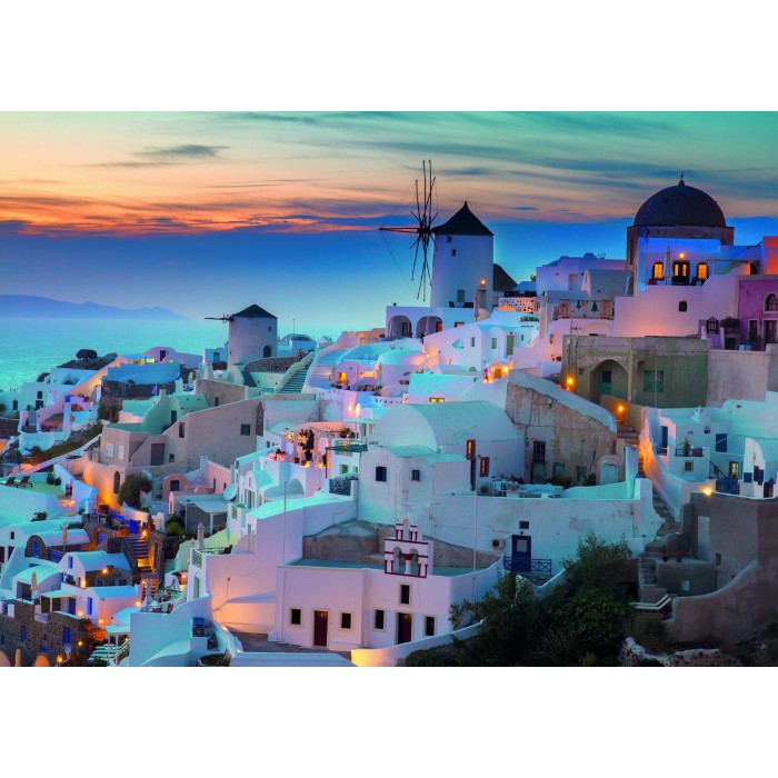 Puzzle Ravensburger-00663 Soirée à Santorini