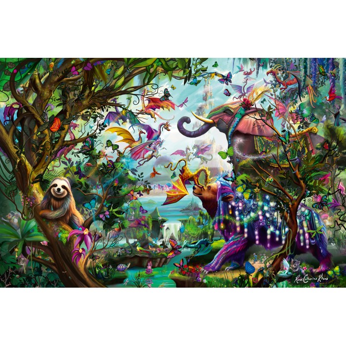 Puzzle Ravensburger-00812 Les Dragons des Tropiques