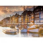 Puzzle  Ravensburger-00846 Coucher de Soleil à Copenhague