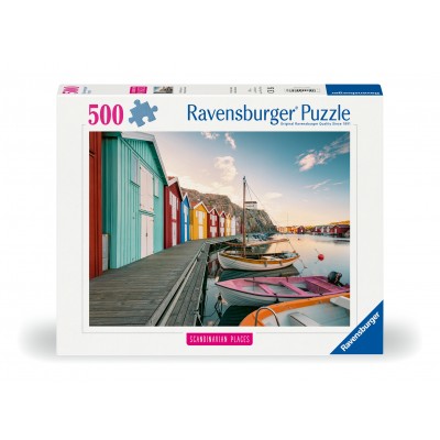 Puzzle Ravensburger-00847 Maisons Flottantes à Smögen, Suède