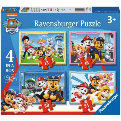 Ravensburger-03065 4 Puzzles - Pat Patrouille