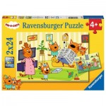 Ravensburger-05080 2 Puzzles - Kid e Cats