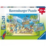  Ravensburger-05089 2 Puzzles - L'Île Aventureuse