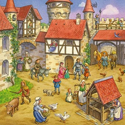 Ravensburger-05150 3 Puzzles - Moyen-Age