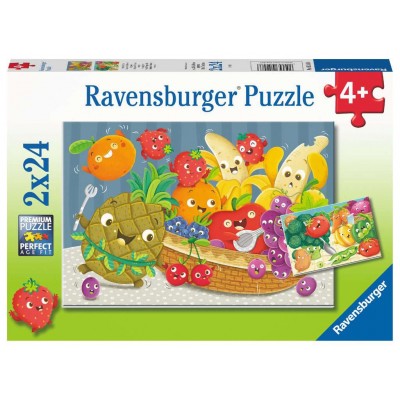 Ravensburger-05248 2 Puzzles - Fruits et Légumes
