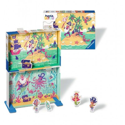 Ravensburger-05591 2 Puzzles - Puzzle & Play - Pirates