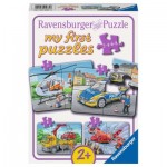  Ravensburger-05631 Puzzle Cadre - 4 Puzzles - Mes véhicules d'urgence