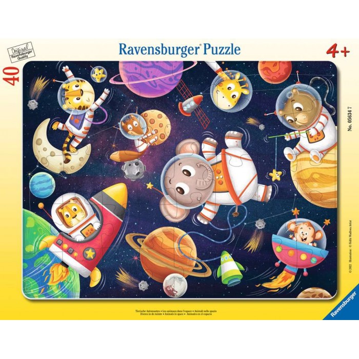 Puzzle Cadre - Astronautes animaux