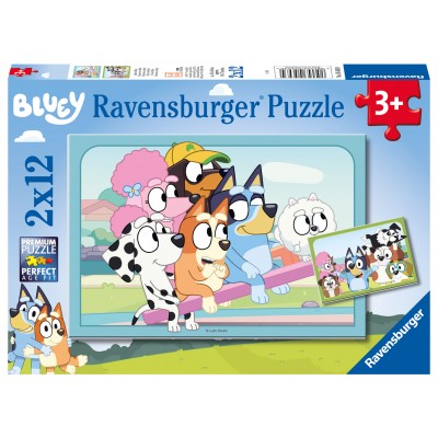 Ravensburger-05693 2 Puzzles 12 Pièces - S'amuser avec Bluey