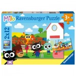  Ravensburger-05700 2 Puzzles - Ferme & Pêcheur Milo