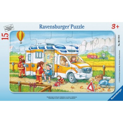 Ravensburger-06170 Puzzle Cadre - Ambulance