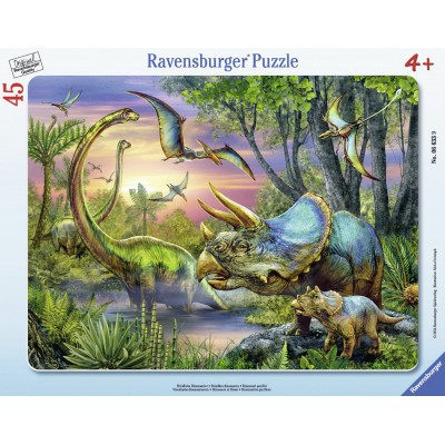 Ravensburger-06633 Puzzle Cadre - Gentils Dinosaures