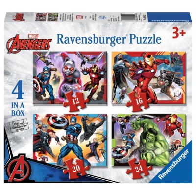 Ravensburger-06942 4 Puzzles - Marvel Avengers