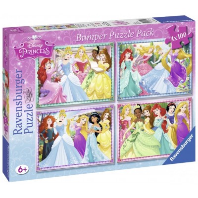 Ravensburger-07011 4 Puzzles - Disney Princess