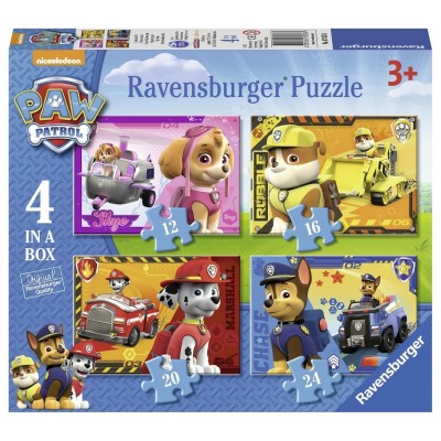 Ravensburger-07033 4 Puzzles - Paw Patrol