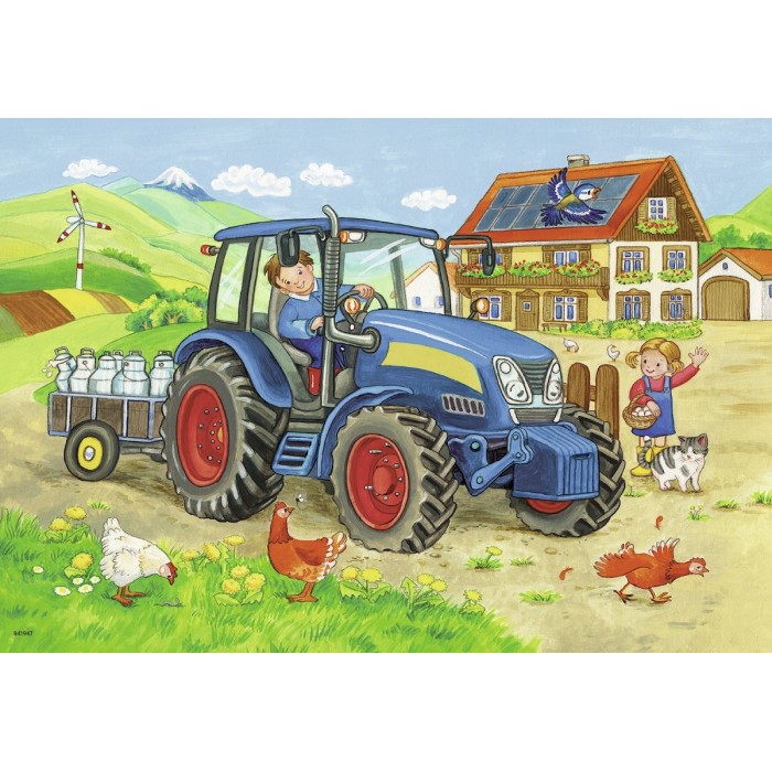 2 Puzzles - Tracteur à la Ferme